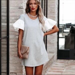 Vici Ruffle Sleeve T-shirt Dress🤍